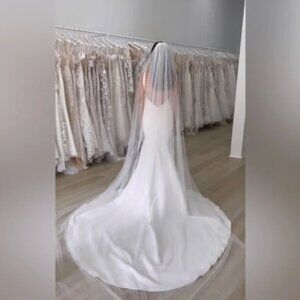 Plain Cathedral Wedding Veil
